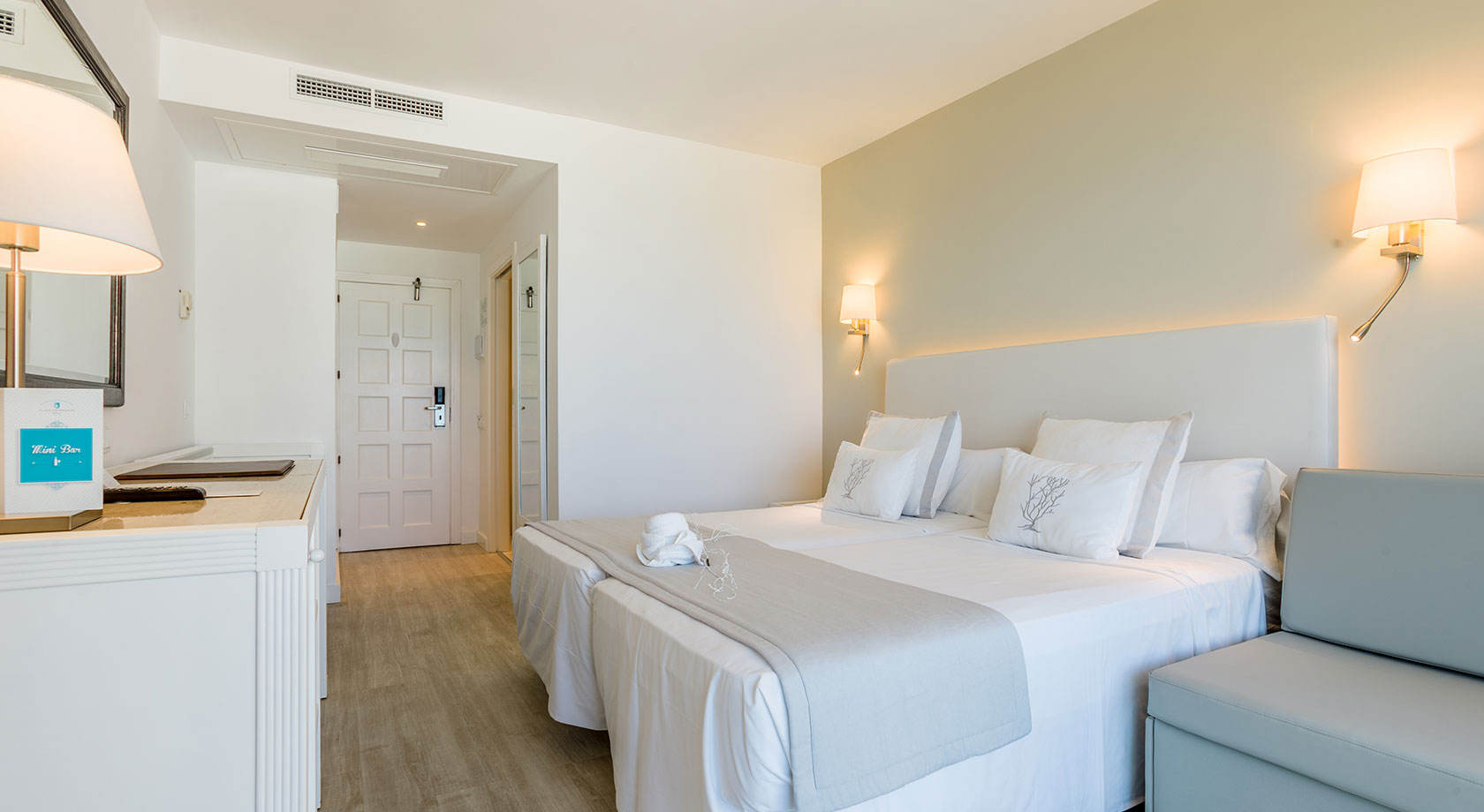 Zweibettzimmer zur Alleinbenutzung seitlicher Meerblick Premium playa esperanza resort