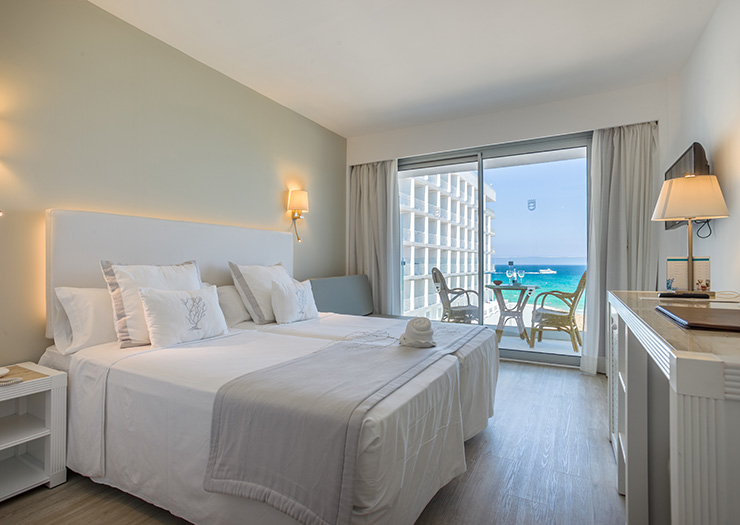 Twin room single use lateral sea view Premium 